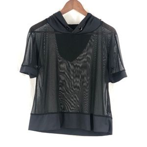 ⭐️ 5/$30- Elite Activewear sheer black hoodie